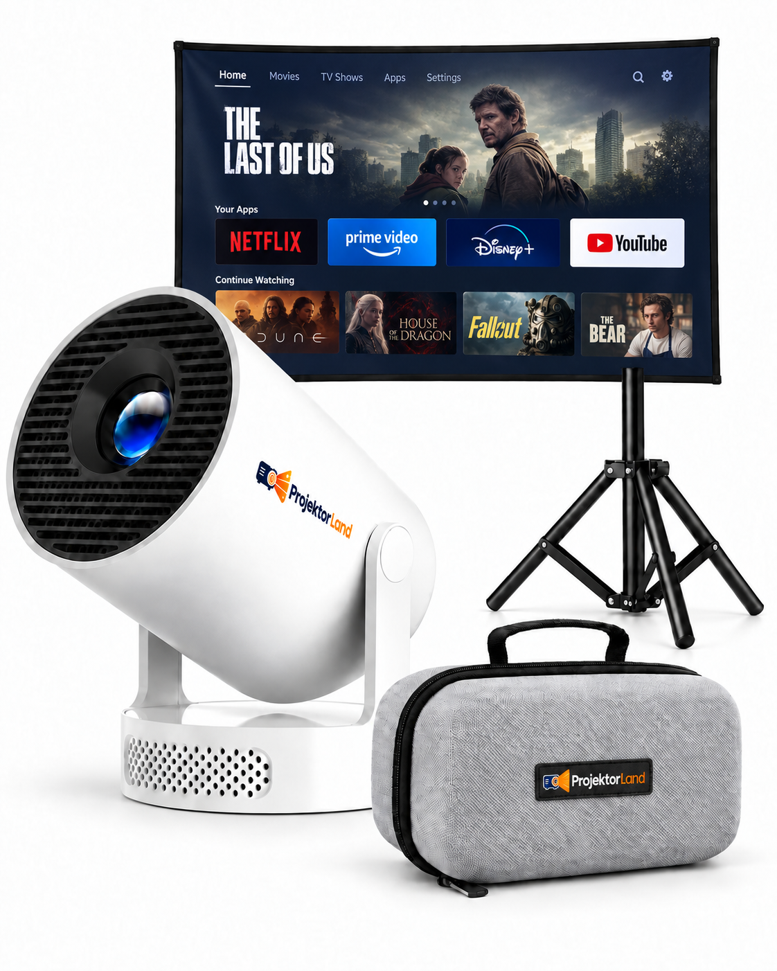 Projektorland Luma One – 330 ANSI-Lumen, 4K-kompatibel, Wi-Fi 6 und Bluetooth 5.0