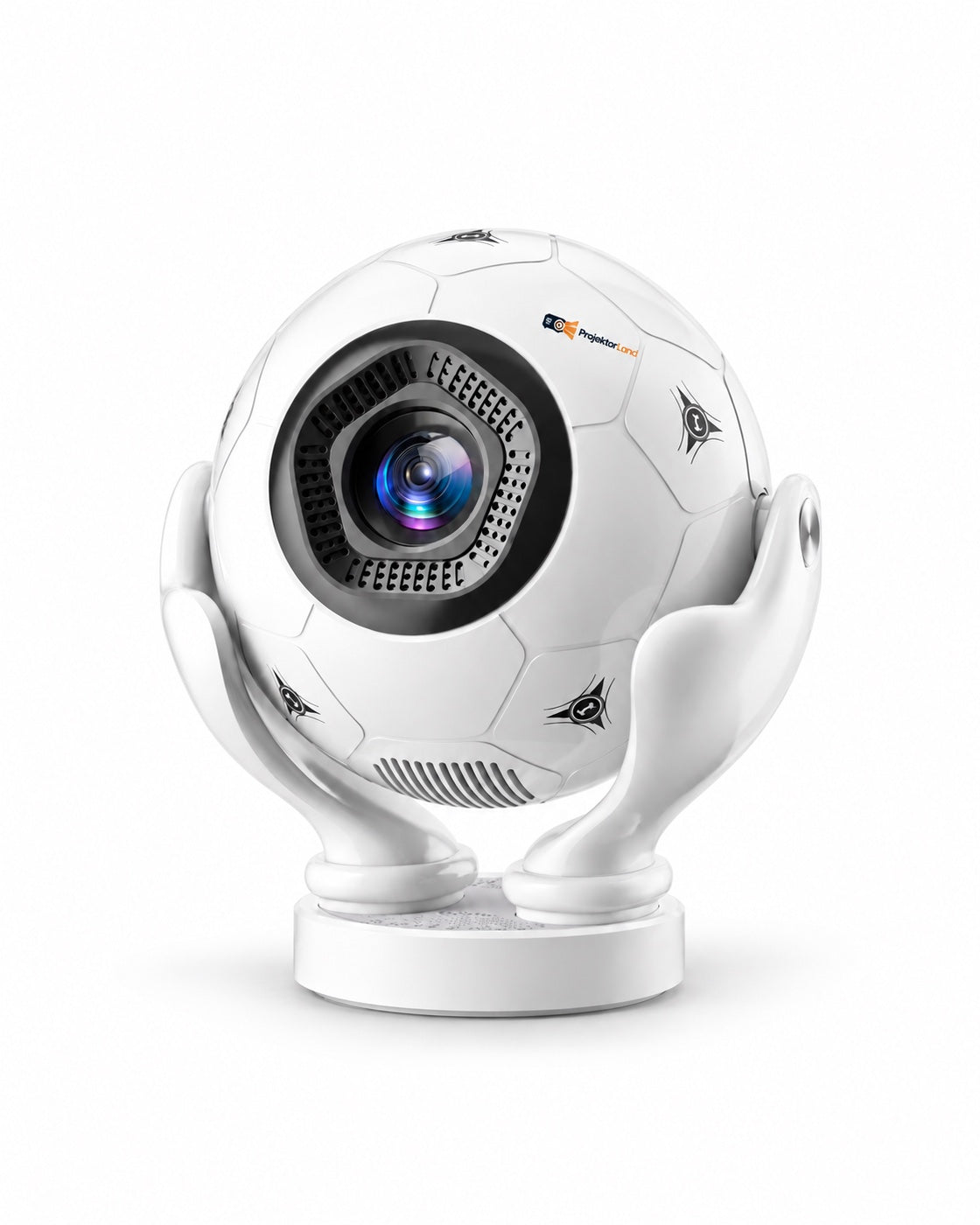Projektorland Orbit Pro — vue du vidéoprojecteur avec logo, format portrait 4:5